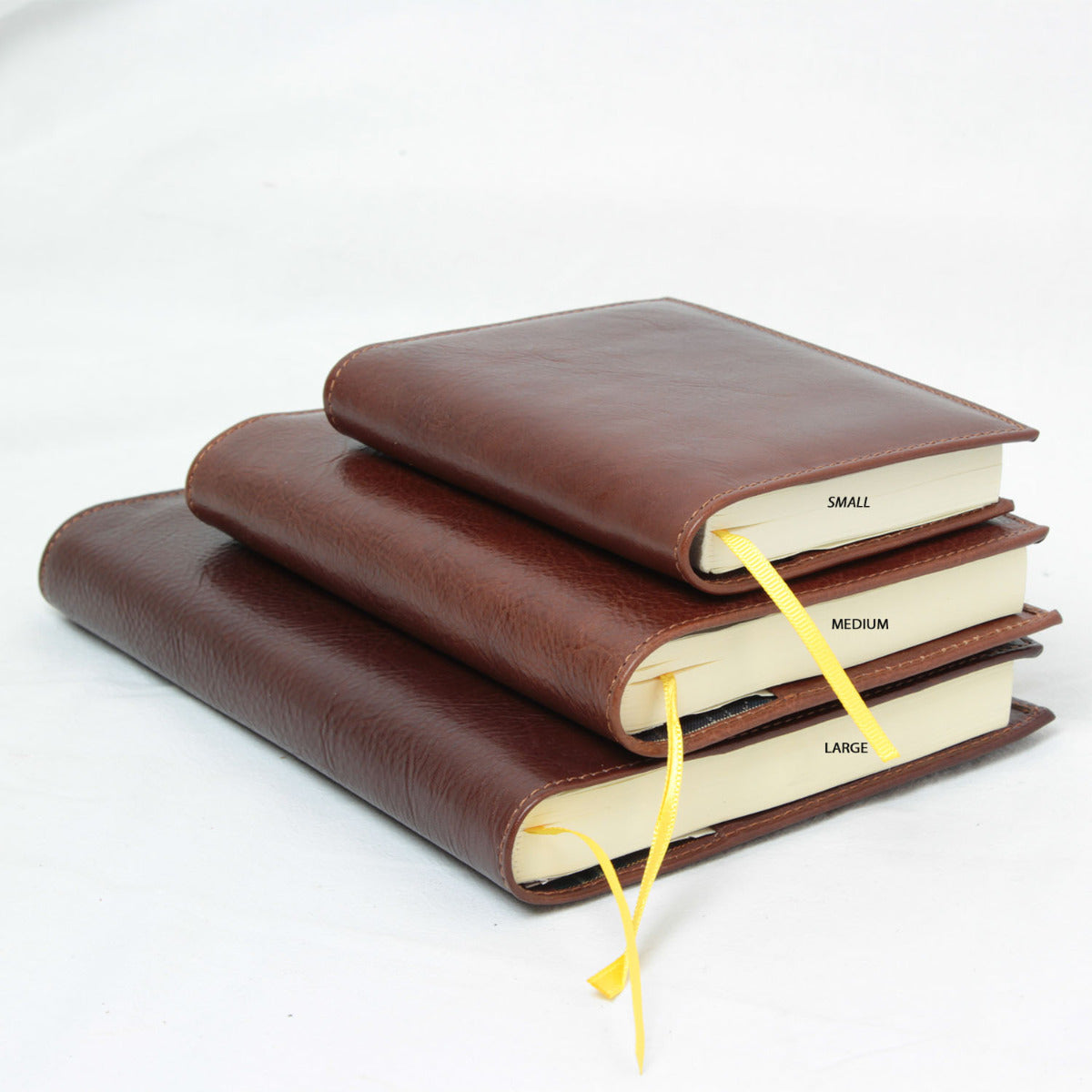 Full grain leather medium diary - brown-1