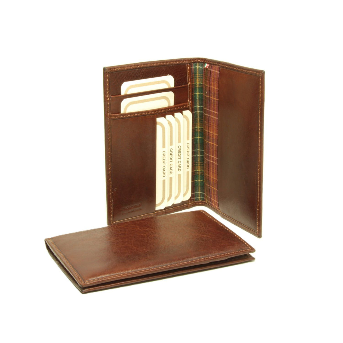 Leather passport holder - brown-0