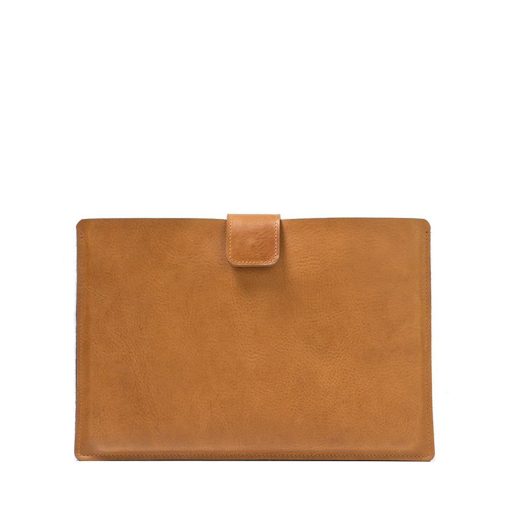 Leather Sleeve for MacBook with zipper pocket-6