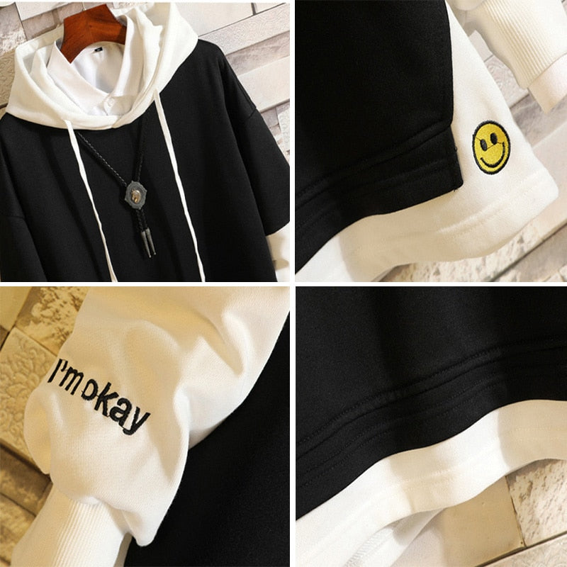 5XL Hoodies Sweatshirts Men Fake 2PAC Cotton Hooded Japanese Style Sweatshirt Mens Hip Hop Brown Causal Hoodiee Xxxtentacion-3